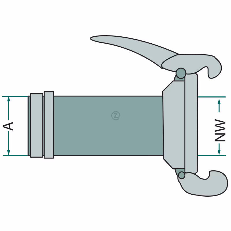 Raccord tonne a lisier femelle avec embout Adaptable