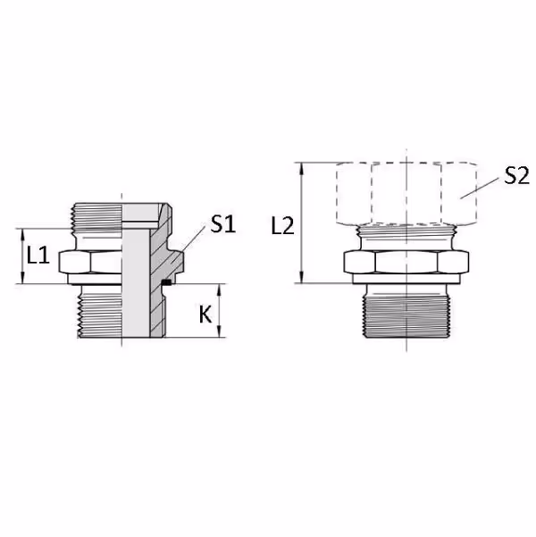 Raccord hydraulique 10L 1/4 BSP