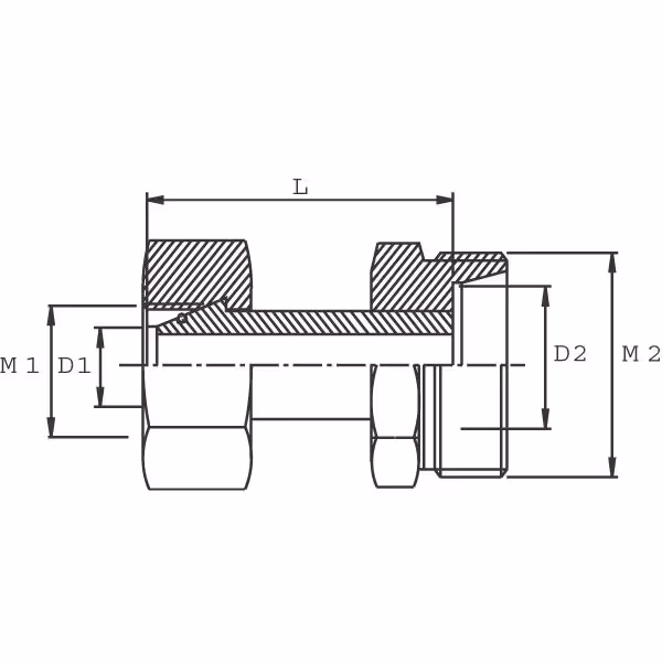 Raccord M14x1.5 / F16x1.5