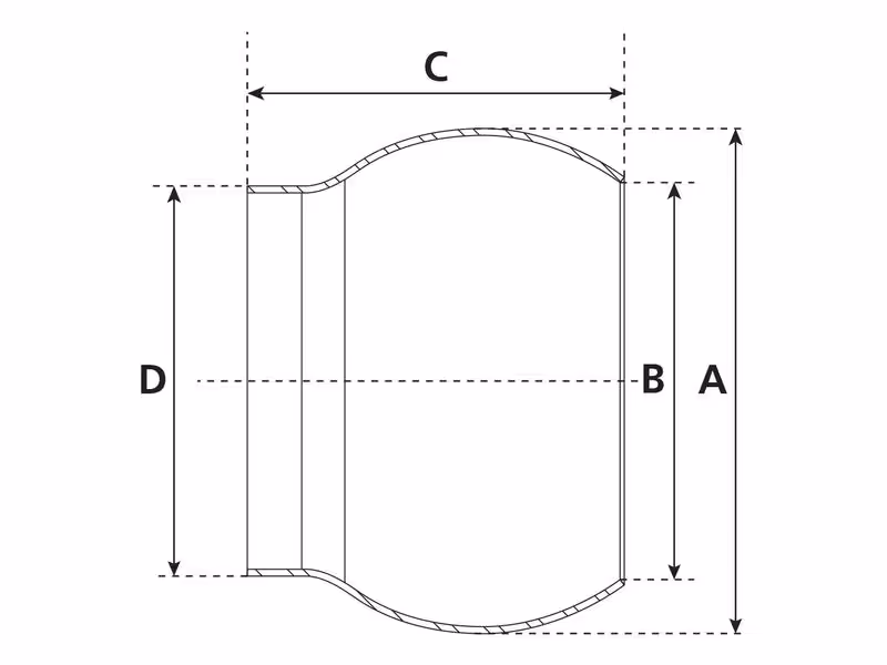 Raccord mâle à souder - 4'' (108mm) (Non Galvanisé)