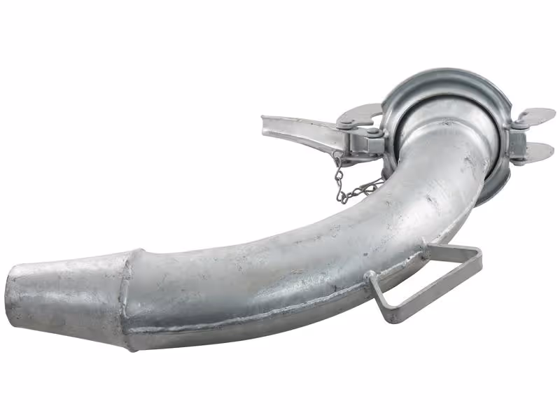 Raccord mâle/ cône d'épandage, coudé 90° 4'' (108mm) (Galvanisé)