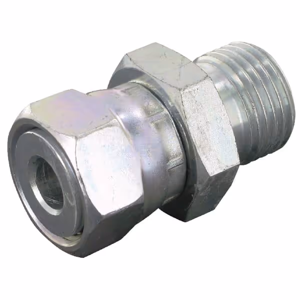 Raccord mâle femelle 1/2 BSP (20.9 mm) x ORFS 13/16''UNF (20.6 mm)