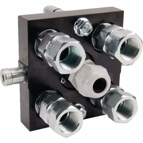 Raccord multiple DN10-4 x 1/2" BSPP 1 x bouchon de section mobile électrique