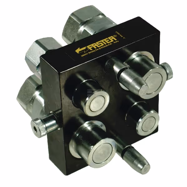 Raccord multiple DN12/DN20-2 x 1/2" - 2 x 3/4" BSPP prise amovible