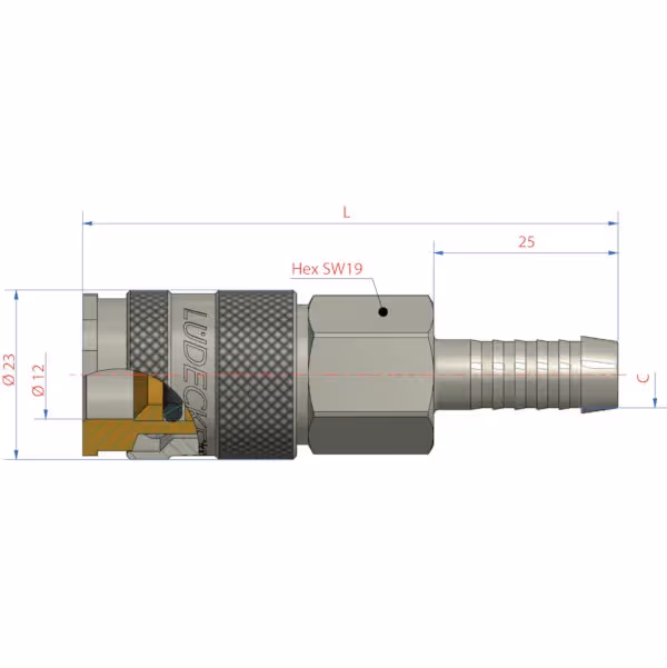 Raccord rapide+embout 6mm