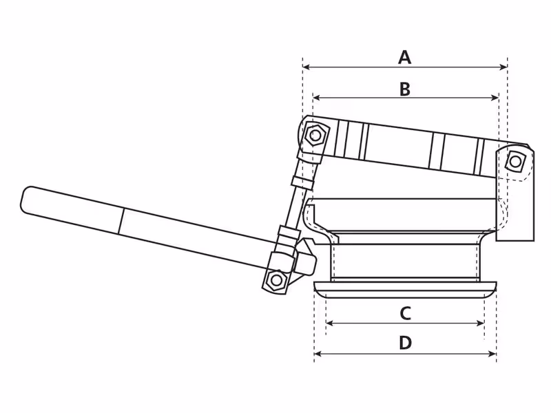 Raccord rapide femelle avec bride 6'' (159mm) x (150mm) (Galvanisé)