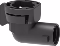 Raccord rapide pour bouchon 90°, femelle-mâle noir