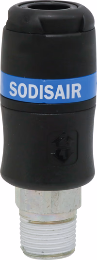 Raccord rapide securite filete 1/2"m d.8 vrac