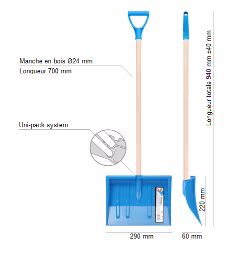 Pelle a neige 290mm pour enfant - Universel