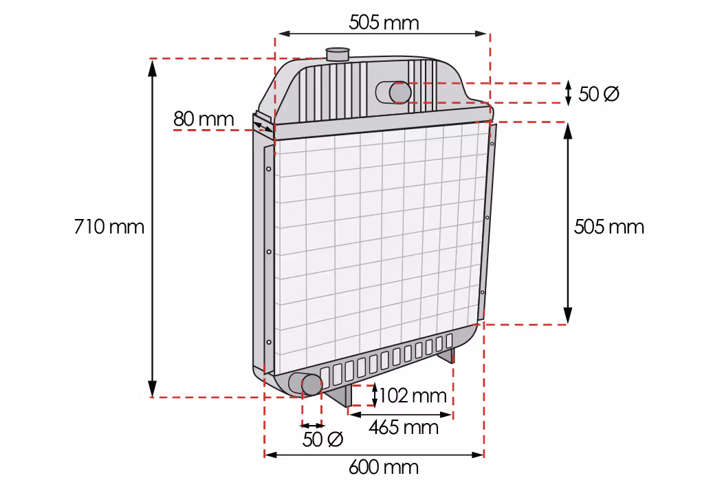 Radiateur 3070 3075 3085 3095 3618628M92 | Massey-Ferguson