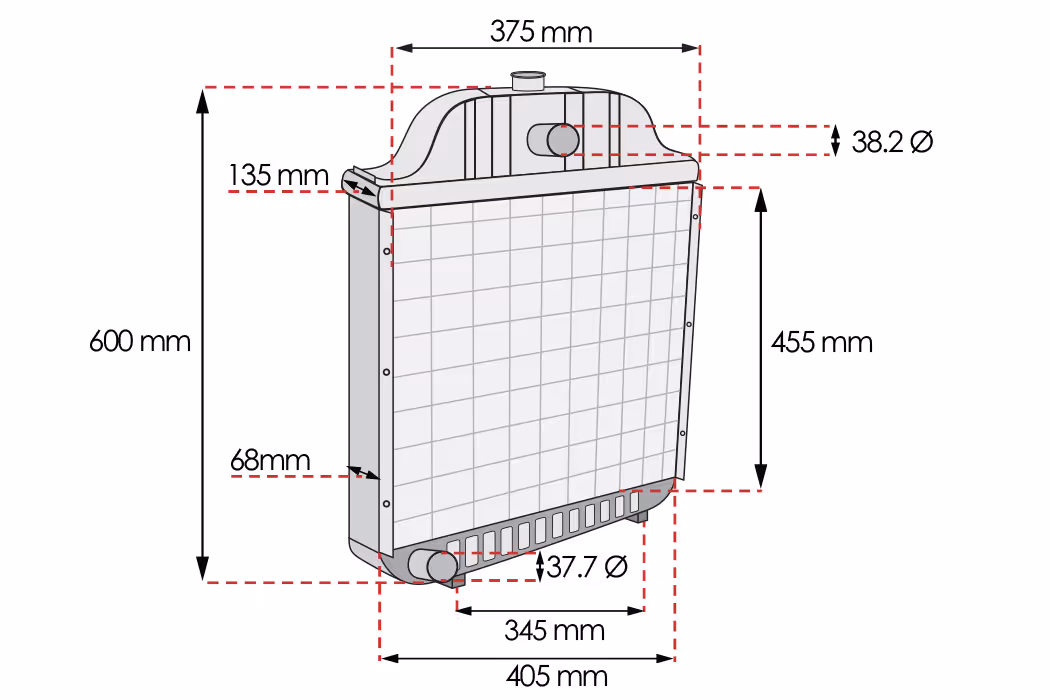 Radiateur 35 4 rangs 894319M2 | Massey-Ferguson