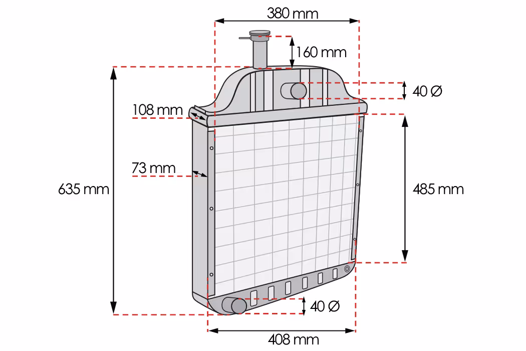 Radiateur 575 1874964M94 | Massey-Ferguson