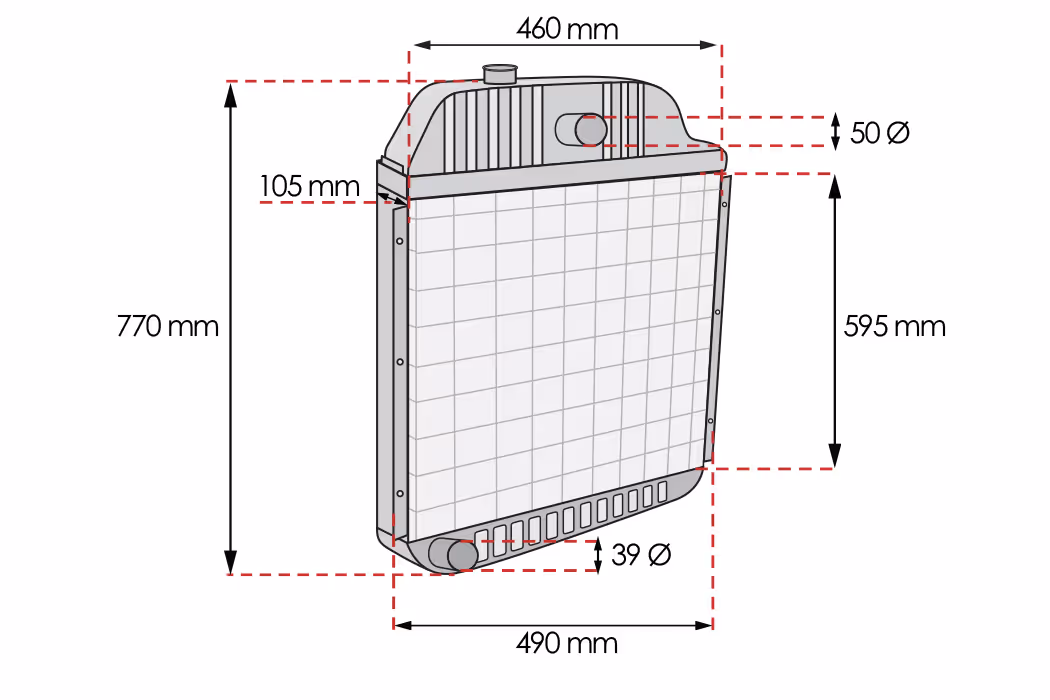 Radiateur 698T 698 699 1680734M91 | Massey-Ferguson