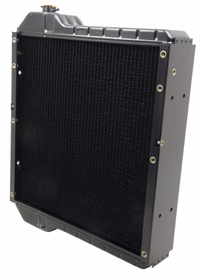 Radiateur A:720mm, B:590mm, C:105mm, D:57mm, E:57mm. Case IH 135691A3 adaptable