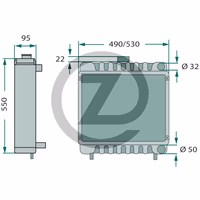 Radiateur Case IH 3233229R92, 1328723C92, 1328723C91 , 3233229R92, 3233229R91 adaptable