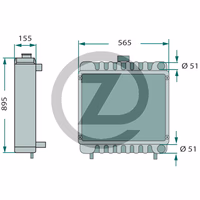 Radiateur Case IH 87352193, 87306754 adaptable