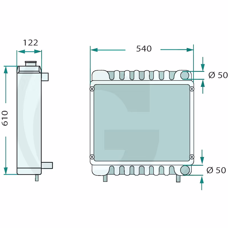 Radiateur refroidissement Fendt H718202050101, H718202050100 adaptable