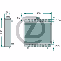 Radiateur Fiat 82013307, 82008038 adaptable