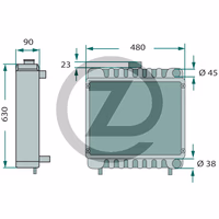 Radiateur Landini 1824627M93 adaptable