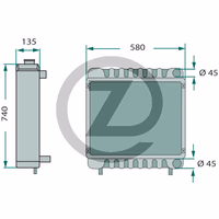 Radiateur Landini 3649276M93 adaptable