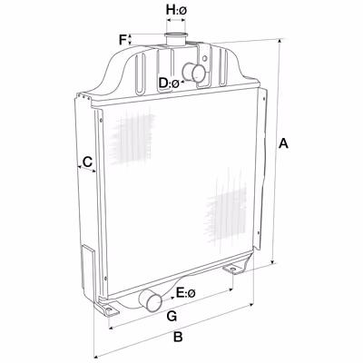 Radiateur New Holland 5096597
