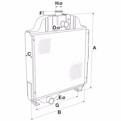 Radiateur New Holland 5169275 adaptable