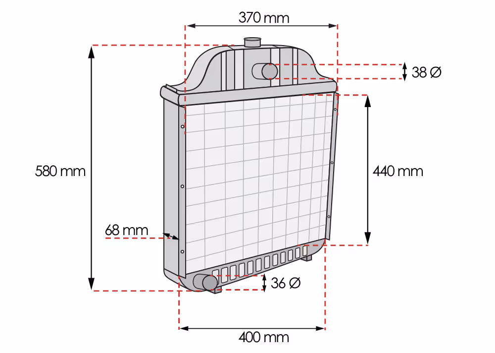 Radiateur TVO 20 9583 | Massey-Ferguson