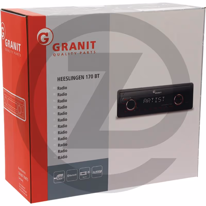 Radio Heeslingen 170 BT - Convient pour compartiments courts grâce à une profondeur d'installation réduite (pas de lecteur CD)!