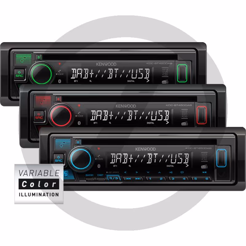 Radio KDC-BT450DAB BT - Récepteur CD/USB avec Bluetooth et radio numérique DAB+