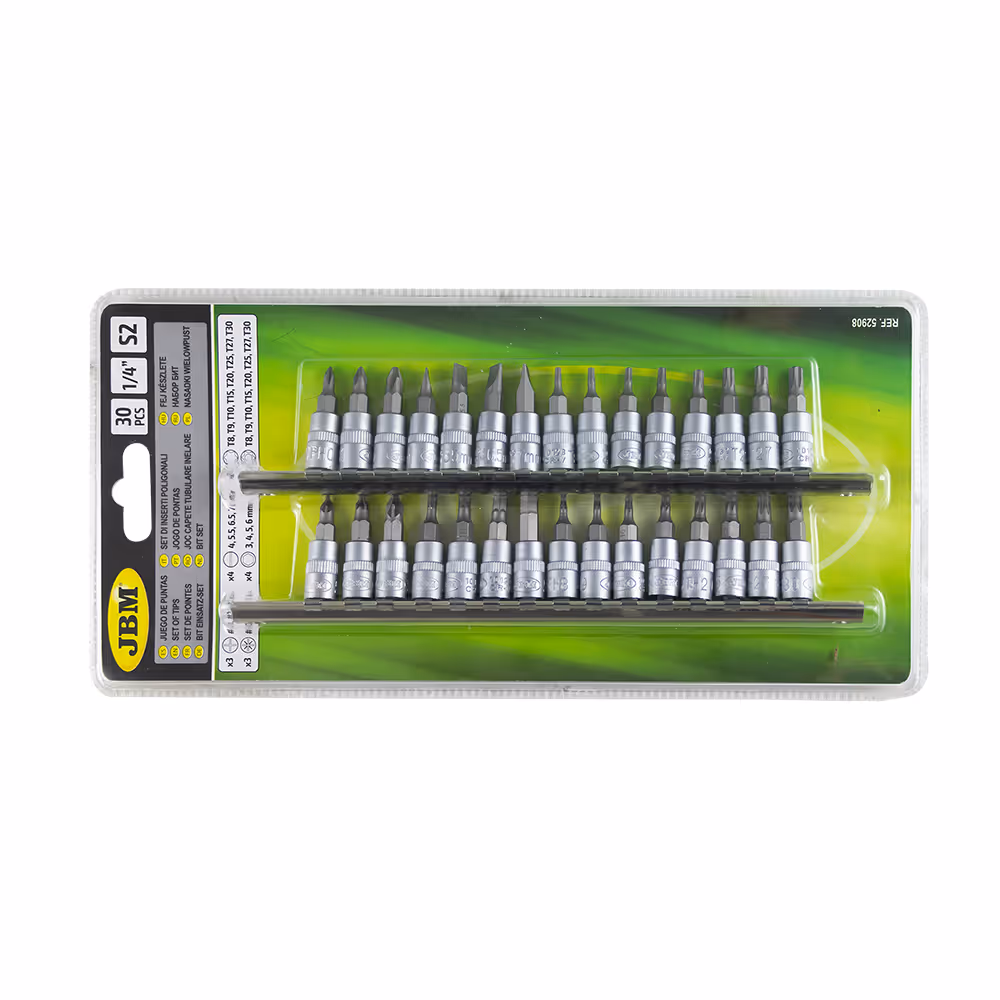 Rail a 30 douilles tournevis 1/4"