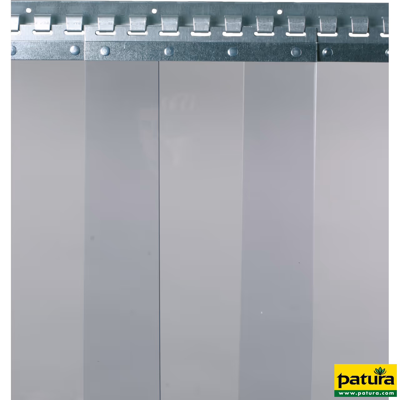 Rail de fixation suspendu en acier, L= 1.230 mm, 7 plaques de 30cm incluses