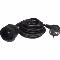 RALLONGE PROLONGATEUR ELECTRIQUE HO5VVF 3G1,5 2P+T MALE FEMELLE 16A NOIR 3M