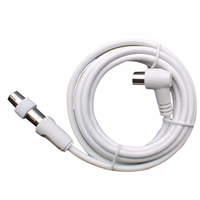 RALLONGE PROLONGATEUR TV MALE MALE 9,5MM+ADAPTATEUR FEMELLE FEMELLE 2M