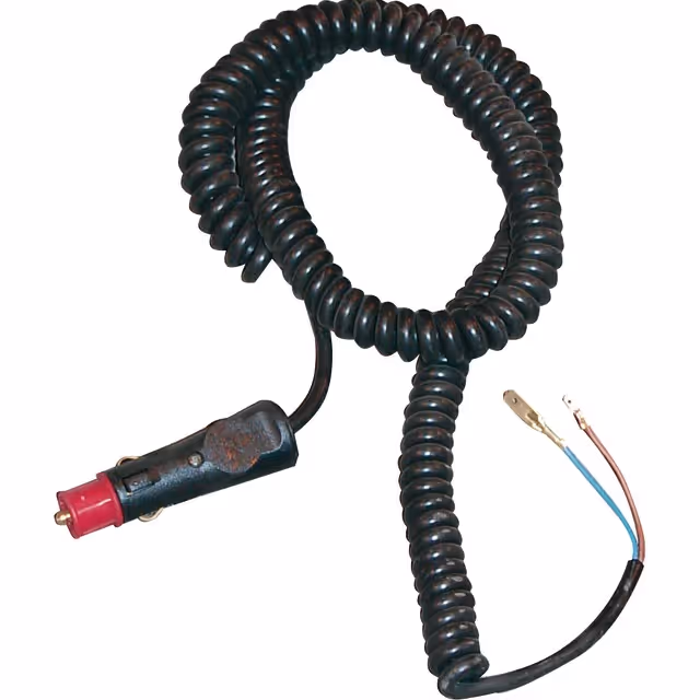 Rallonge spirale 6m male alume cigare et 2 fiches male blister