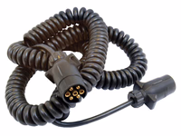 Rallonge spirale 7M, 7 / 7 Broches, Mâle / Mâle