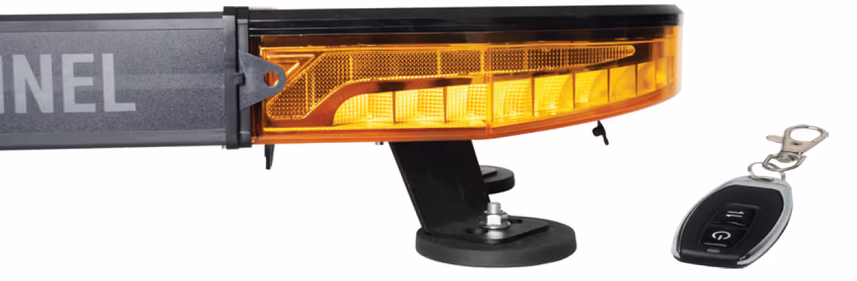 Rampe de signalisation magnétique LED solaire sans fil rechargeable Techni-power