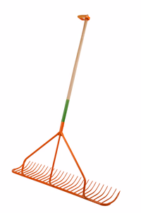 Râteau large avec manche , 28 dents