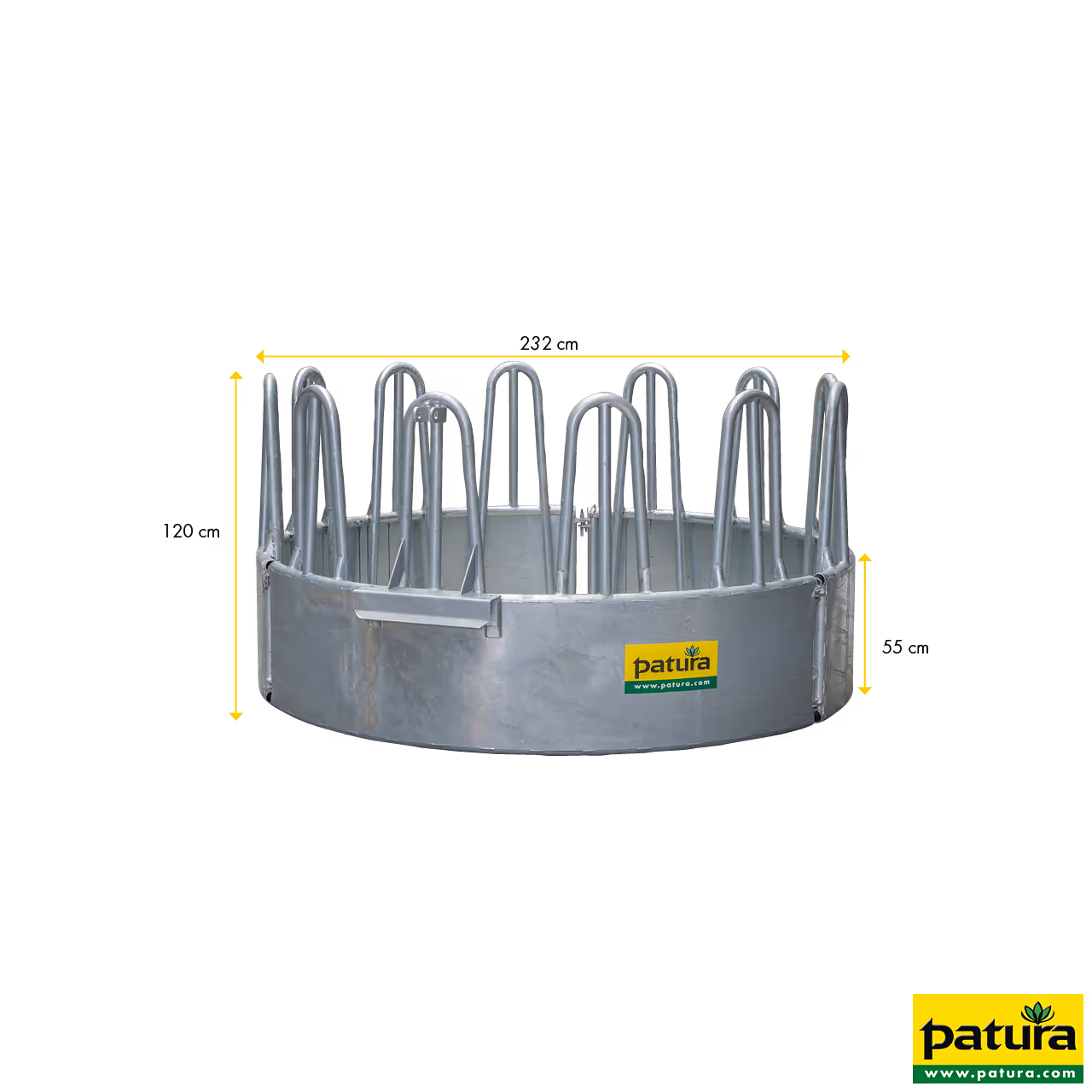 Ratelier Pro, 3 segments,d=2,10m, 12 places, galvanisé