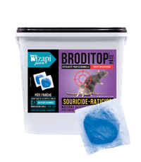Raticide souricide action CHOC 50 ppm de Brodifacoum BRODITOP réservé au professionnel avec n° de siret
