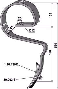 Rau | Dent élastique avec soc