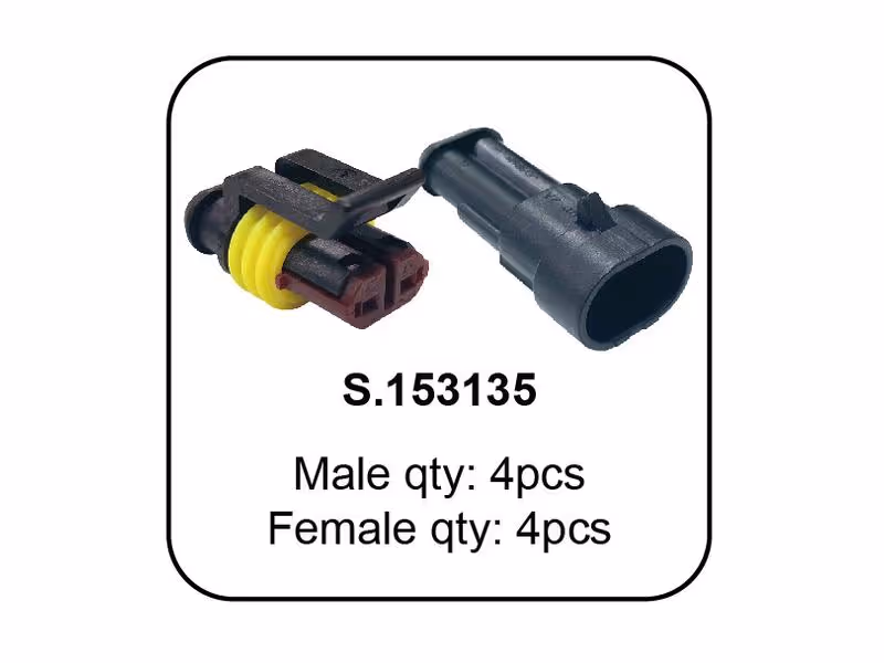 Recharge de 2 pôles Superseal italien 8 pcs sans connecteur - adaptable sur tracteurs John-Deere