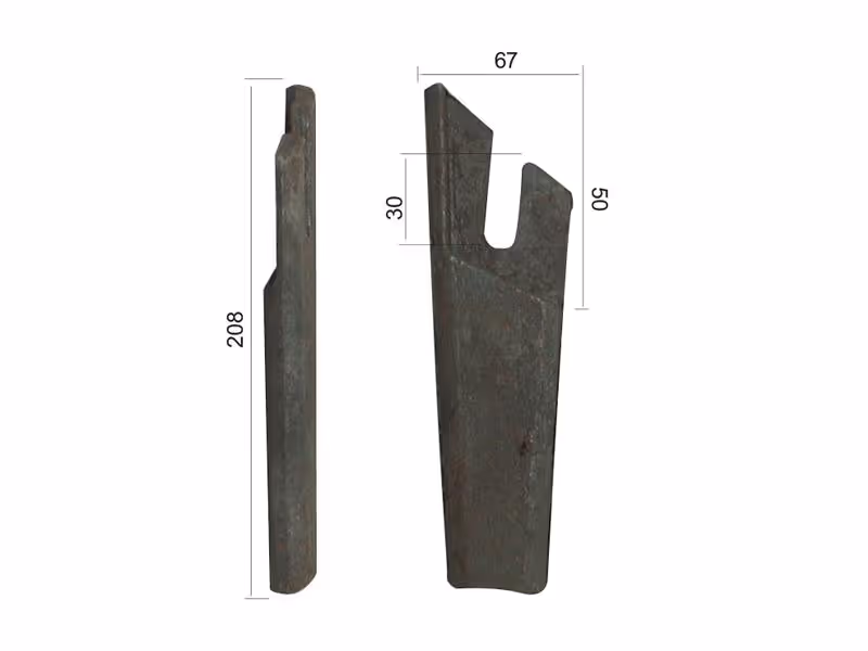 Recharge de dent 208mm. Gauche Remplacement pour Lely.