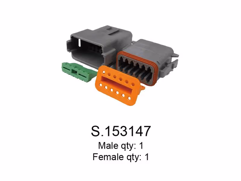 Recharges connecteurs Deutsch 12 Pôle 1 x Mâle, 1 x Femelle (par sac)