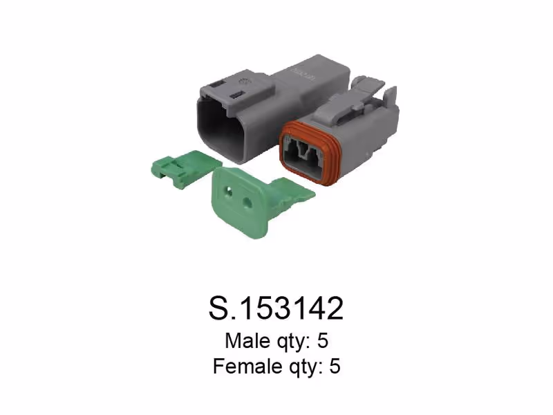 Recharges connecteurs Deutsch 2 Pôle 5 x Mâle, 5 x Femelle (par sac) - adaptable sur tracteurs John-Deere