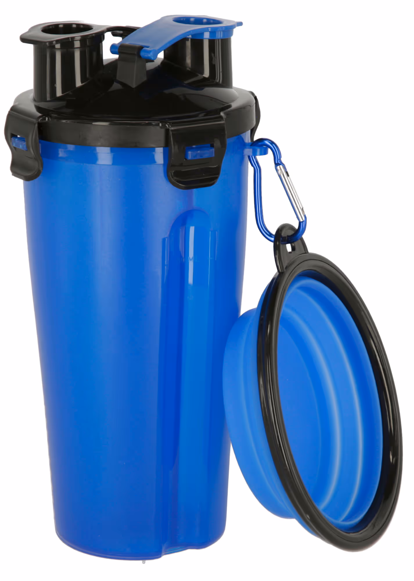 Récipient pour aliments et eau bleu/noir, 2x350ml