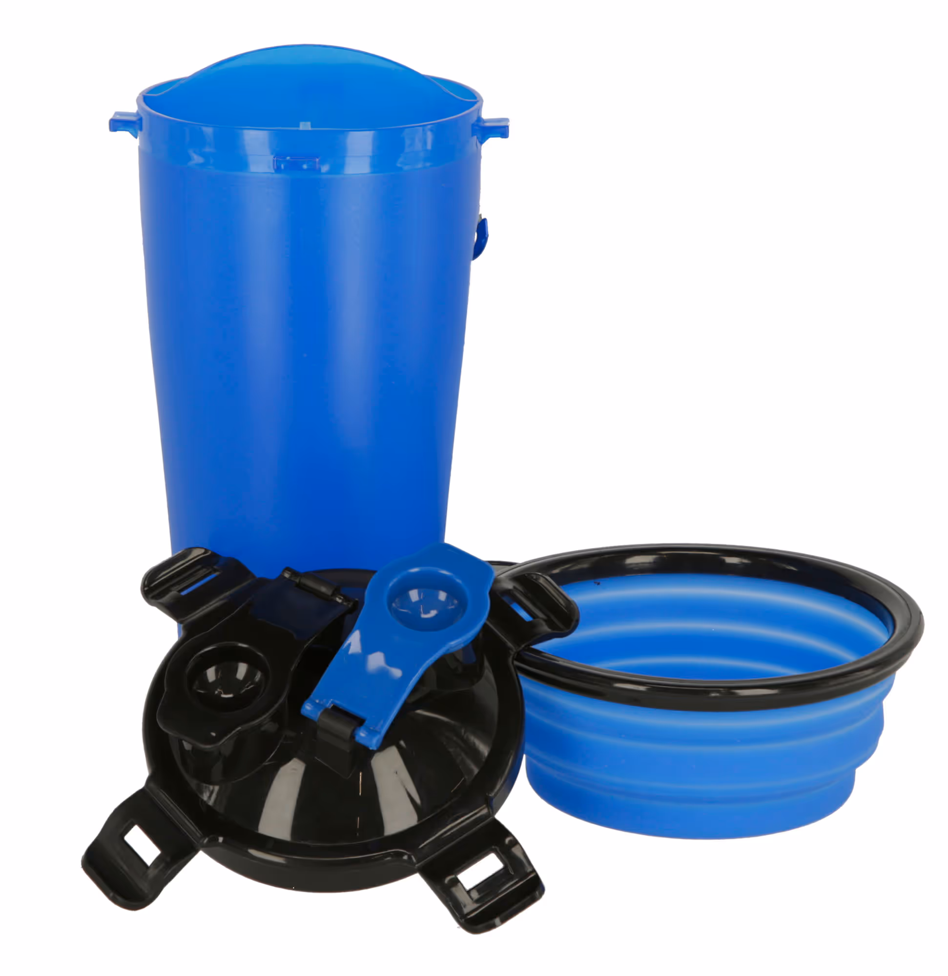Récipient pour aliments et eau bleu/noir, 2x350ml