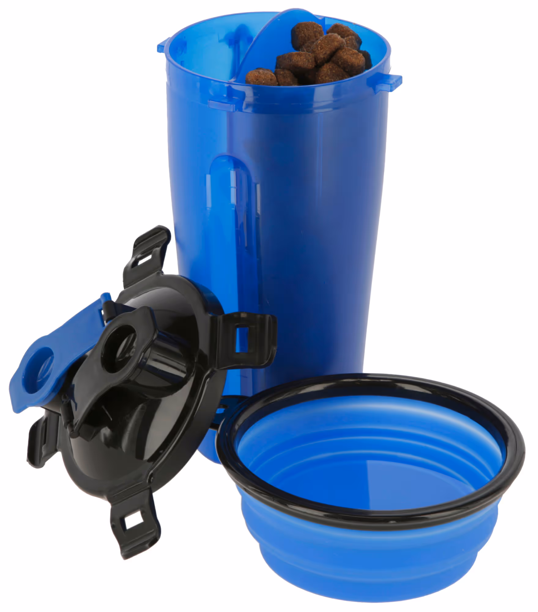 Récipient pour aliments et eau bleu/noir, 2x350ml