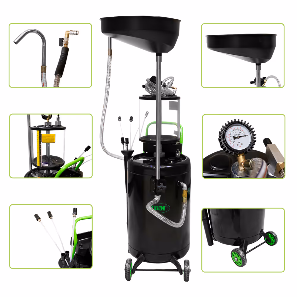 Recupérateur d'huile 90l avec système d'aspiration