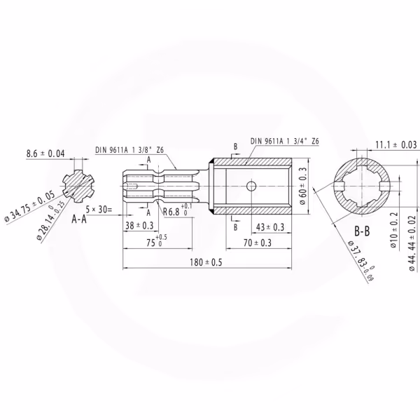 Réducteur 1.3/4-6 - 1.3/8-6