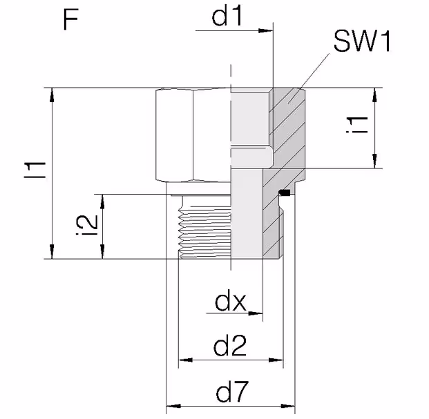 Réduction hydraulique FBSP 3/8 - MBSP 1/4